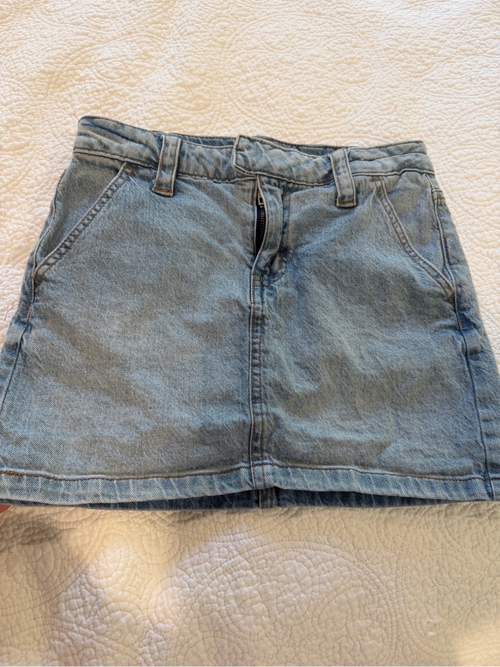art class Light Blue Denim Skirt for Kids
